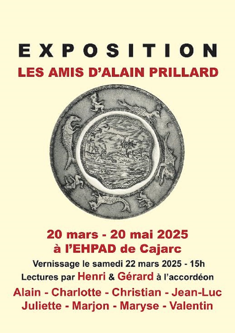 Vernissage de l'exposition "les amis d'Alain Prillard" à Cajarc