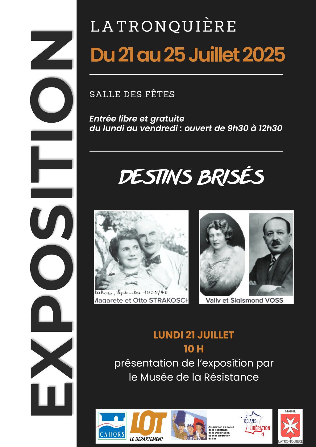 Exposition Destins brisés à Latronquière