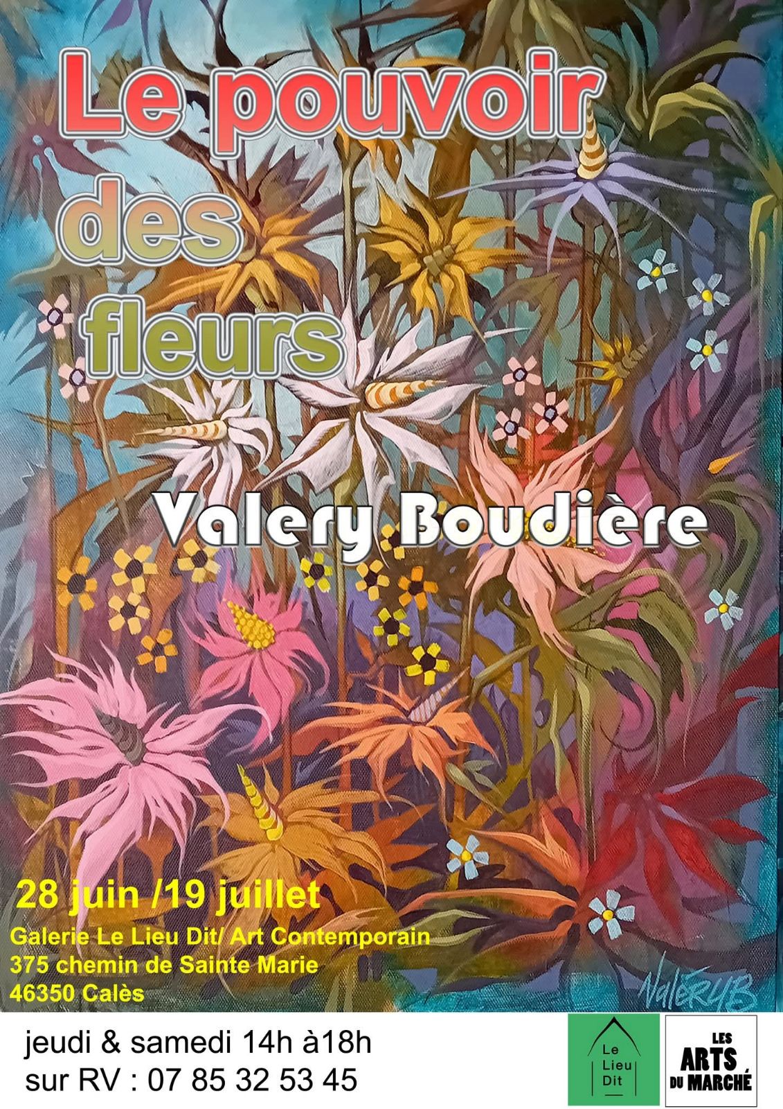 Exposition de peintures de Valery Boudière : Le Pouvoir des fleurs, Calès - photo 3