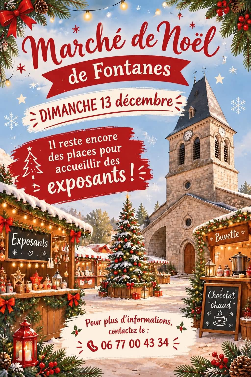 Affiche de Marché de noël à Fontanes