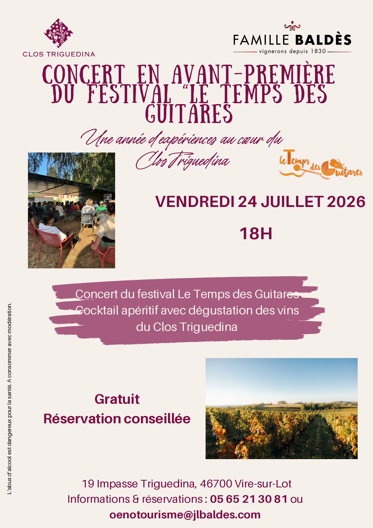 Concert en avant-première du festival international Le Temps des Guitares