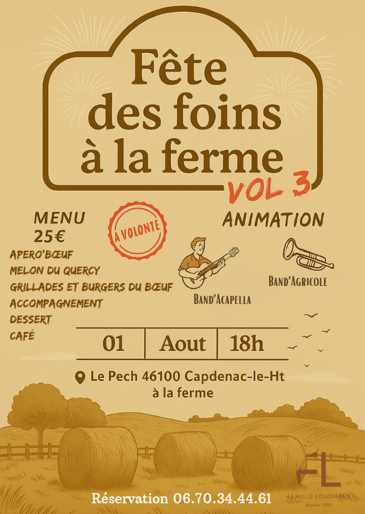 Fête des foins à la ferme à Capdenac-le-Haut