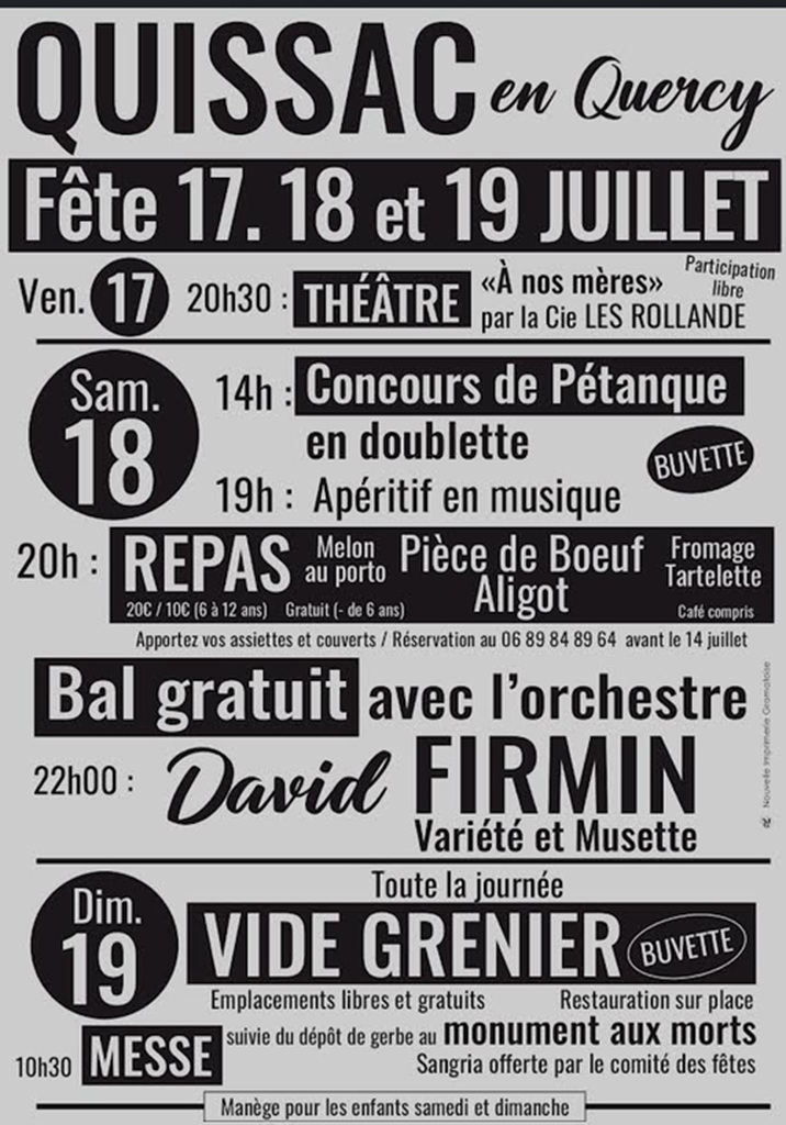 Vide-greniers à Quissac-en-Quercy