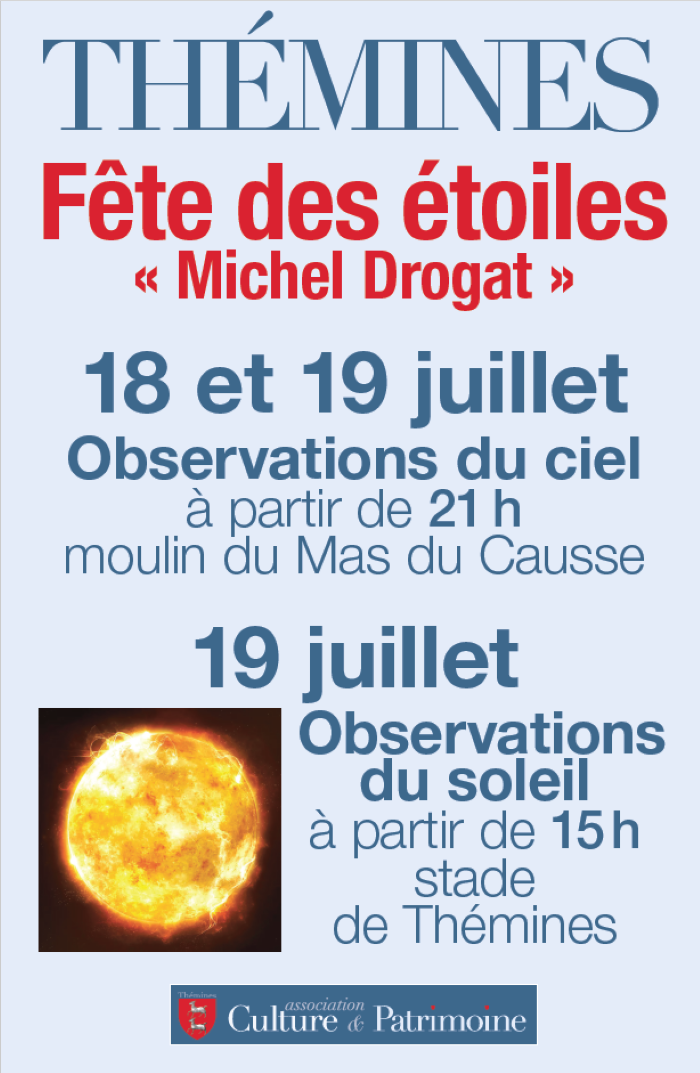 Fête des Étoiles et du Soleil à Thémines — visuel événement