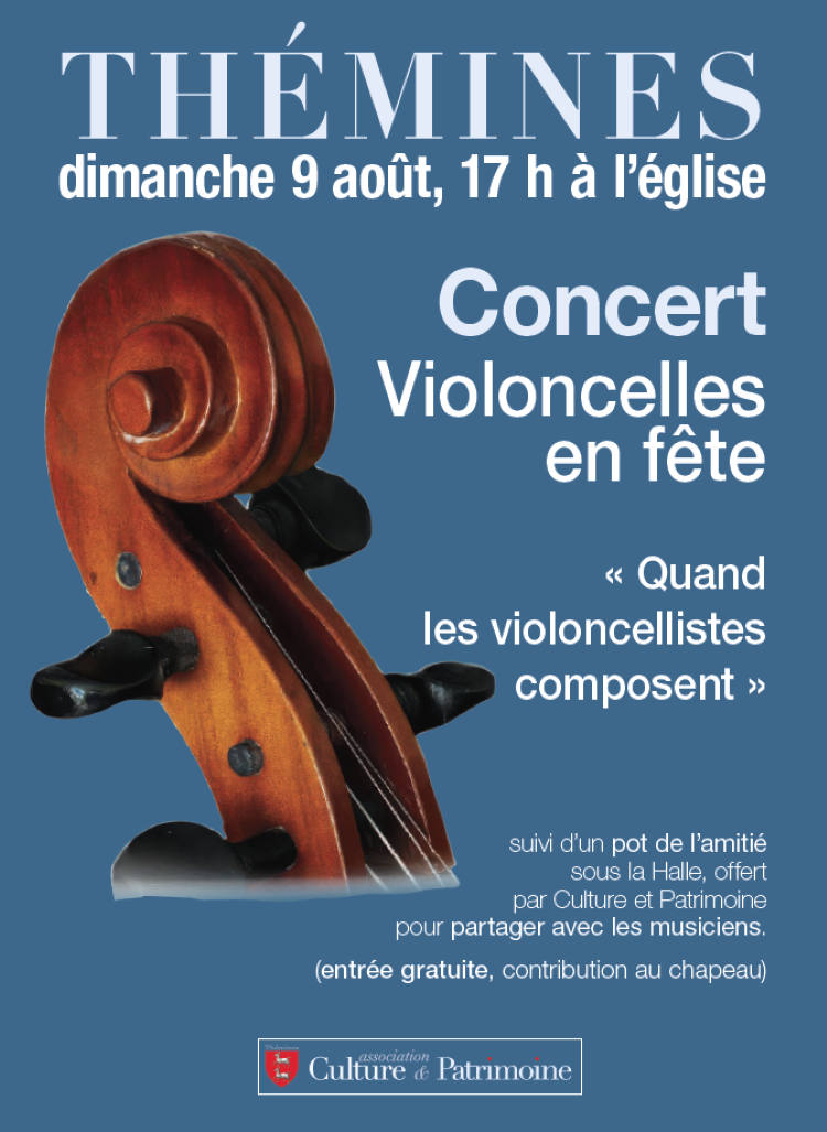Concert  à Thémines : « violoncelles en fête - quand les violoncellistes composent » — visuel événement