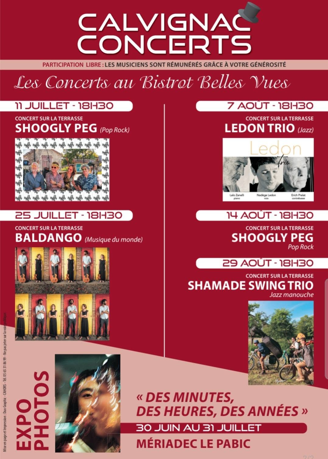 Concerts au Bistrot Belles Vues à Calvignac : BALDANGO