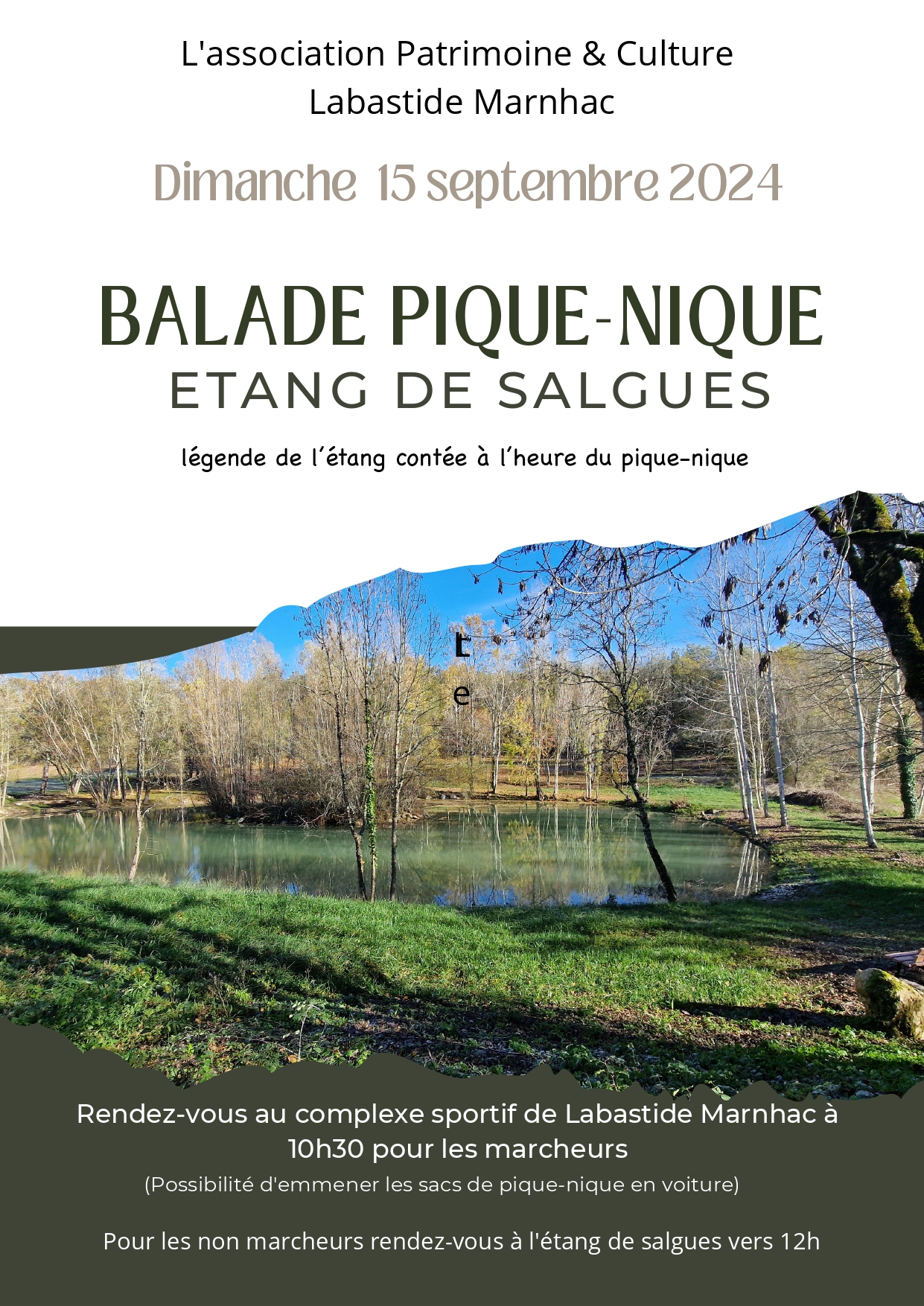 Balade pique nique à l'Etang de Salgues