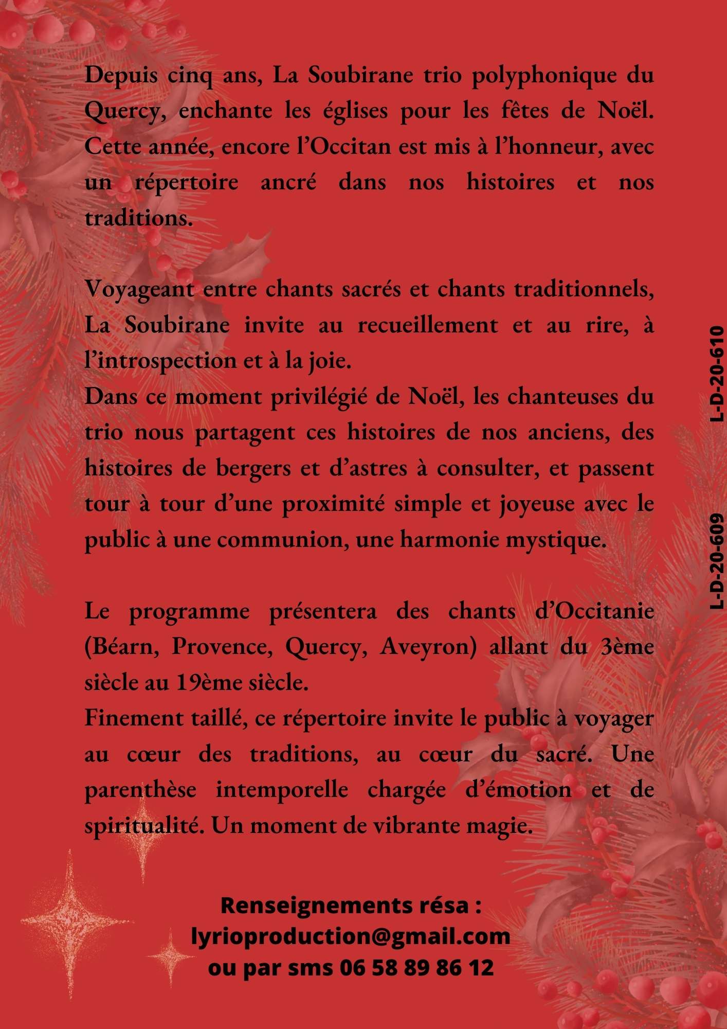 Concert de Noël polyphonique Occitan de la SOUBIRANE, Catus - photo 3