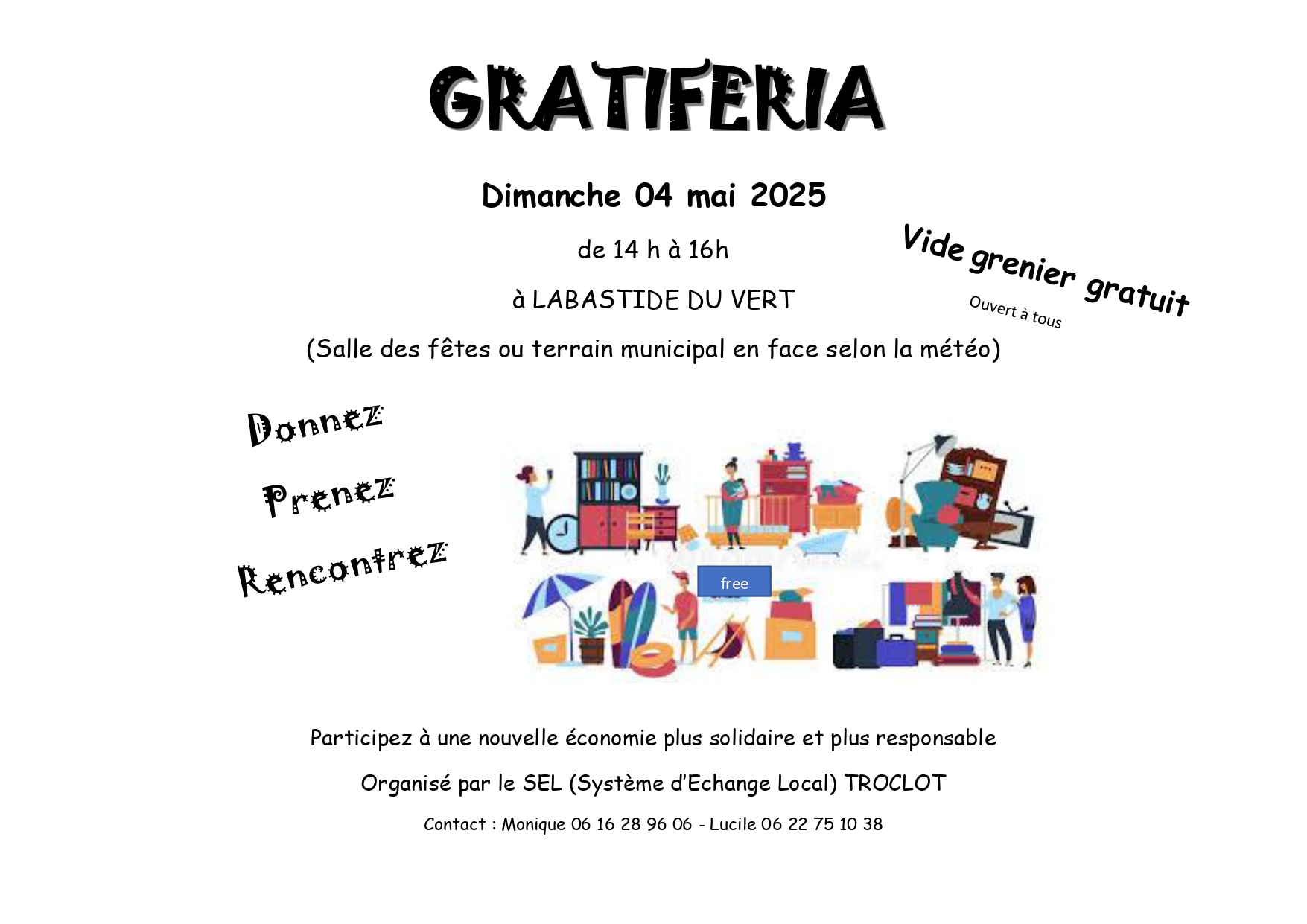 Gratiferia : vide-greniers gratuit à Labastide-du-Vert