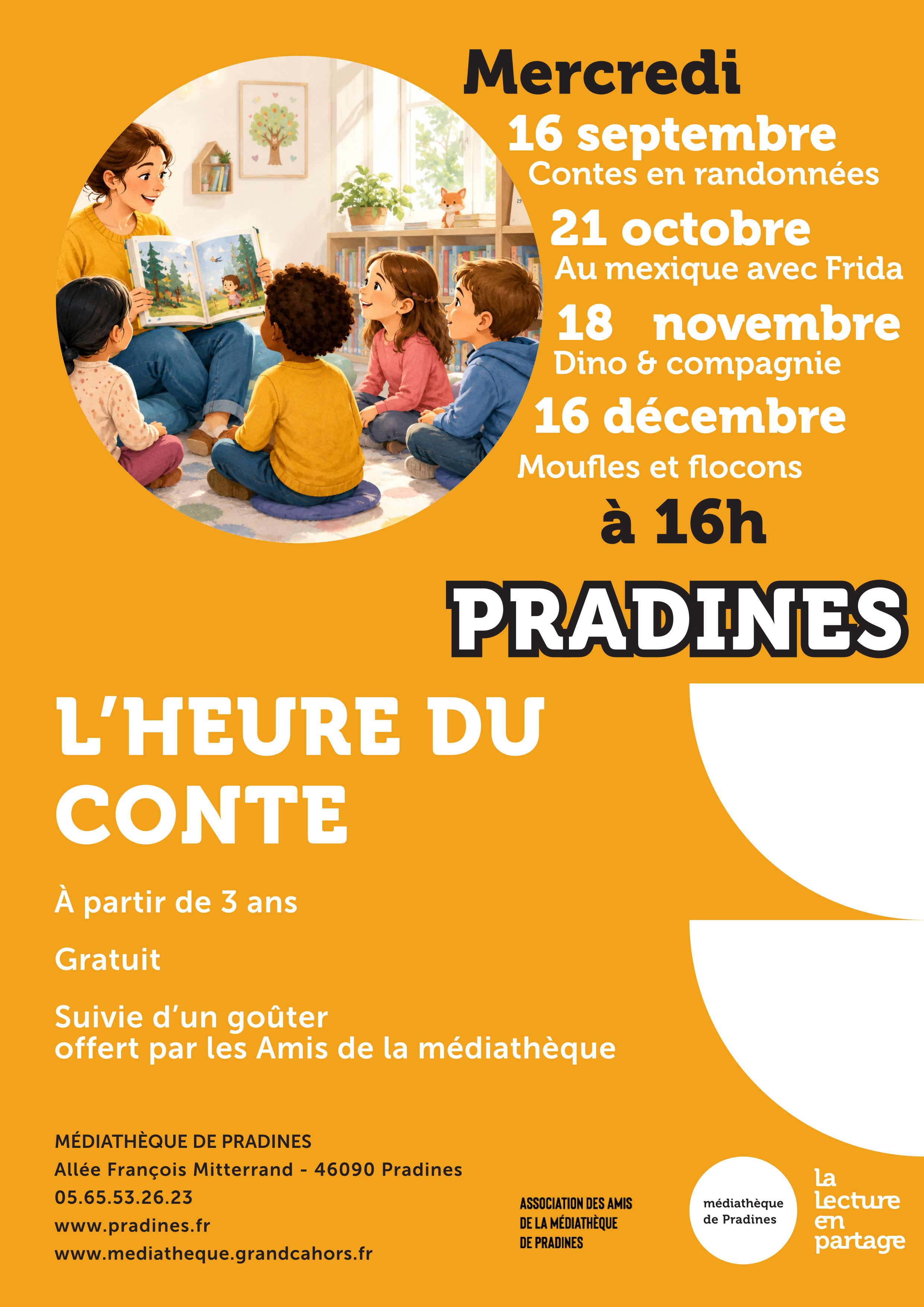 L’heure du conte à la médiathèque de Pradines