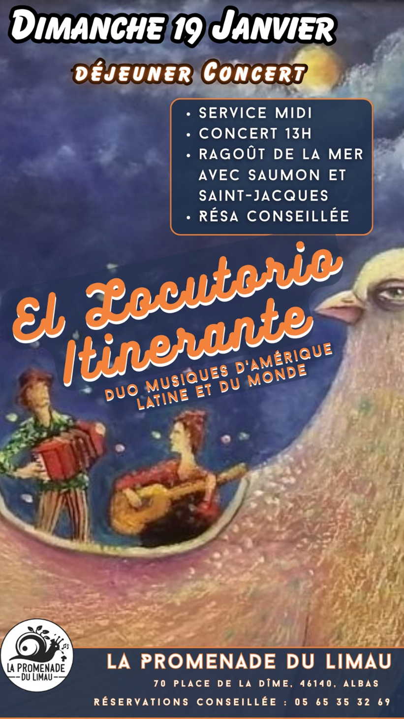 Déjeuner - Concert à la Promenade du Limau : El Locutorio Itinerante