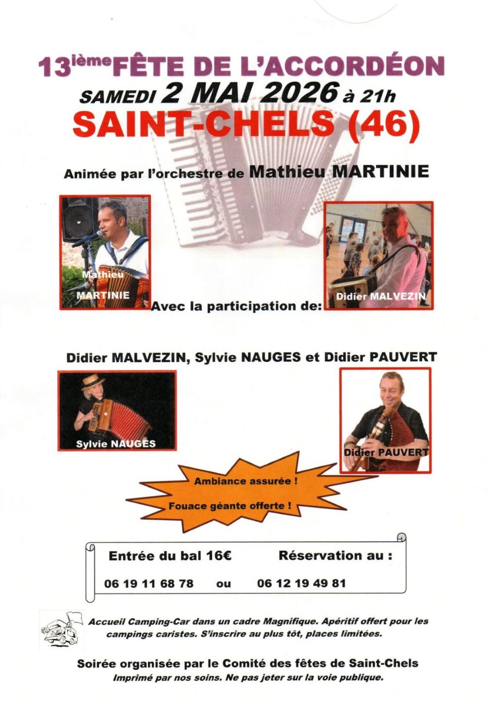 Fête de l'Accordéon à Saint-Chels — visuel événement