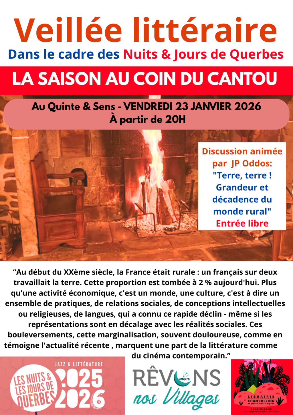 Coin du Cantou, veillée littéraire à Felzins