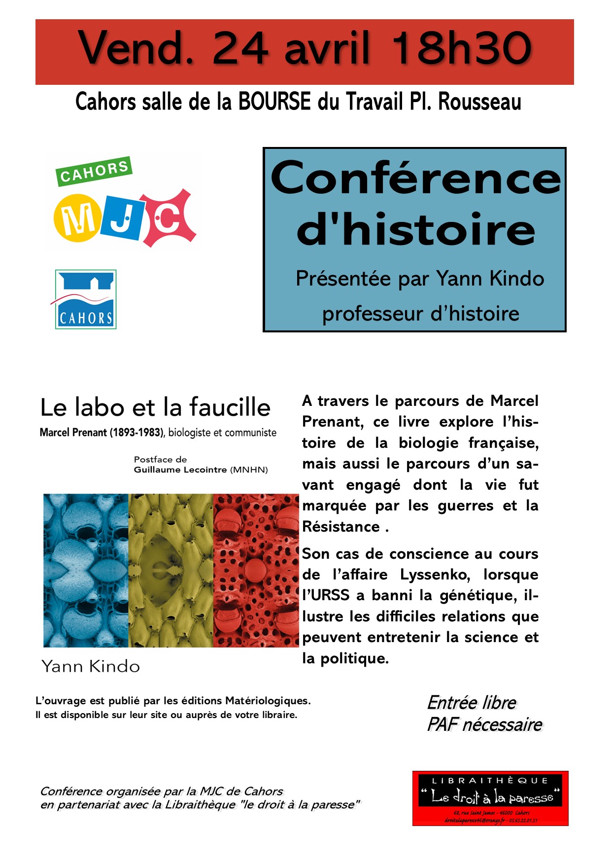 Conférence d'histoire avec Yann Kindo — visuel événement