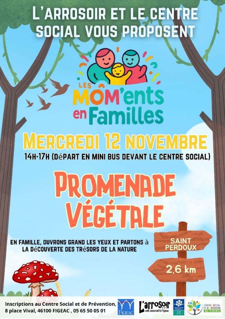 Promenade Végétal avec le centre Social de Figeac