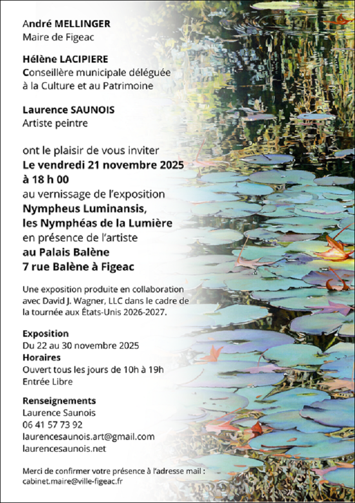 Exposition à Figeac : Nympheus Luminansis, les nymphéas de la lumière