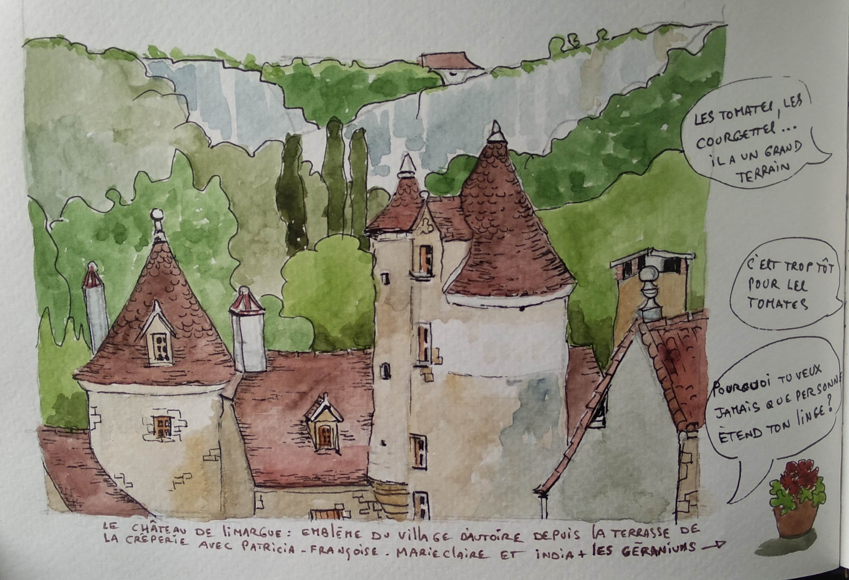 Atelier Croq'balade en Quercy - Stage Carnet de Voyage