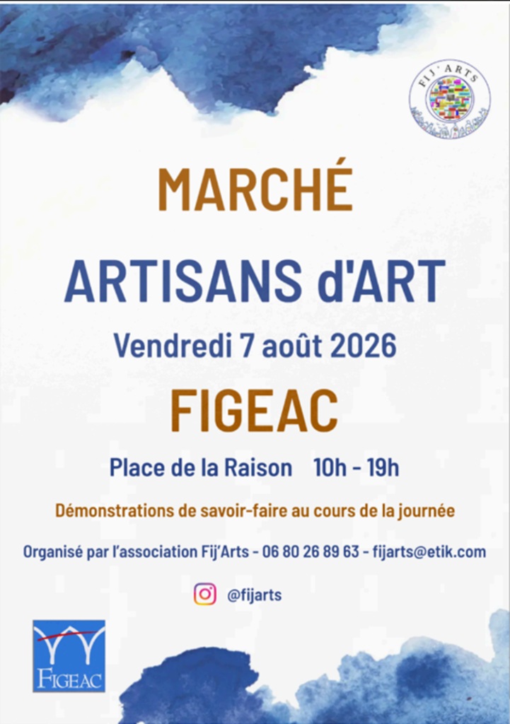 Affiche de Marché des artisans d'art à Figeac