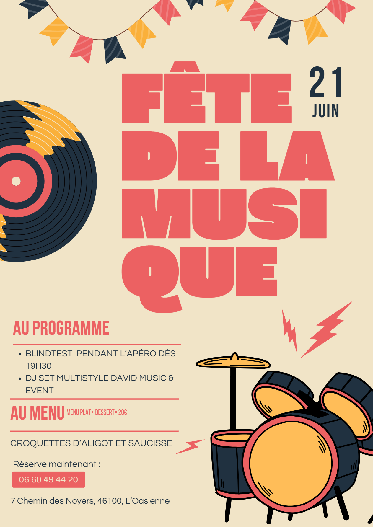 Fête de la musique à l'Oasienne de Lissac et Mouret