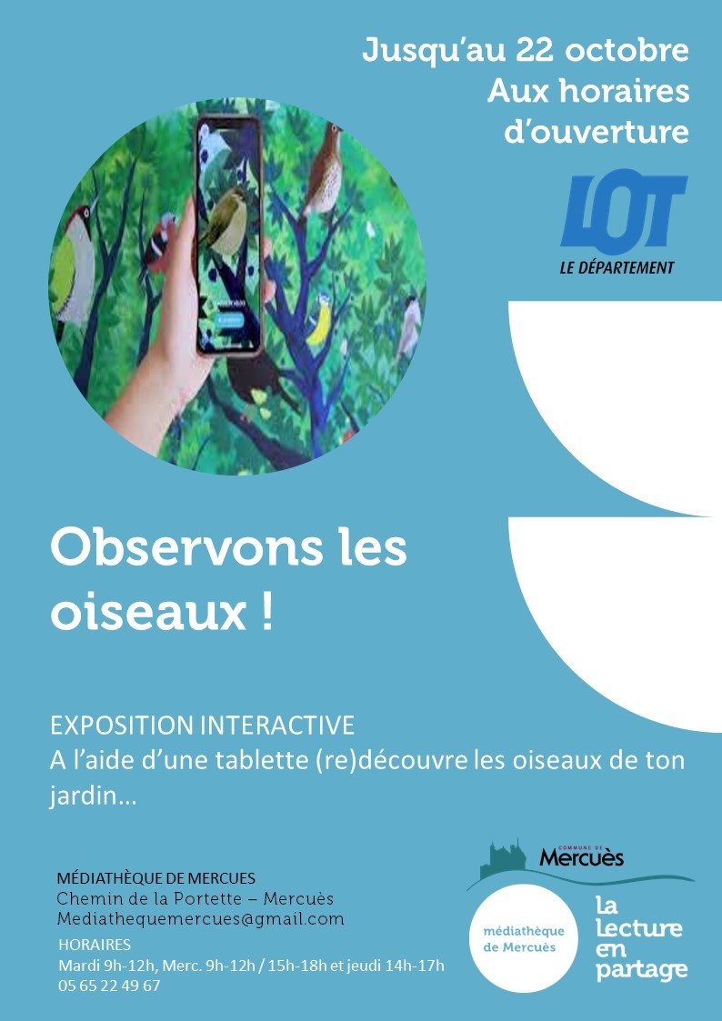 Exposition interactive : Observons les oiseaux!