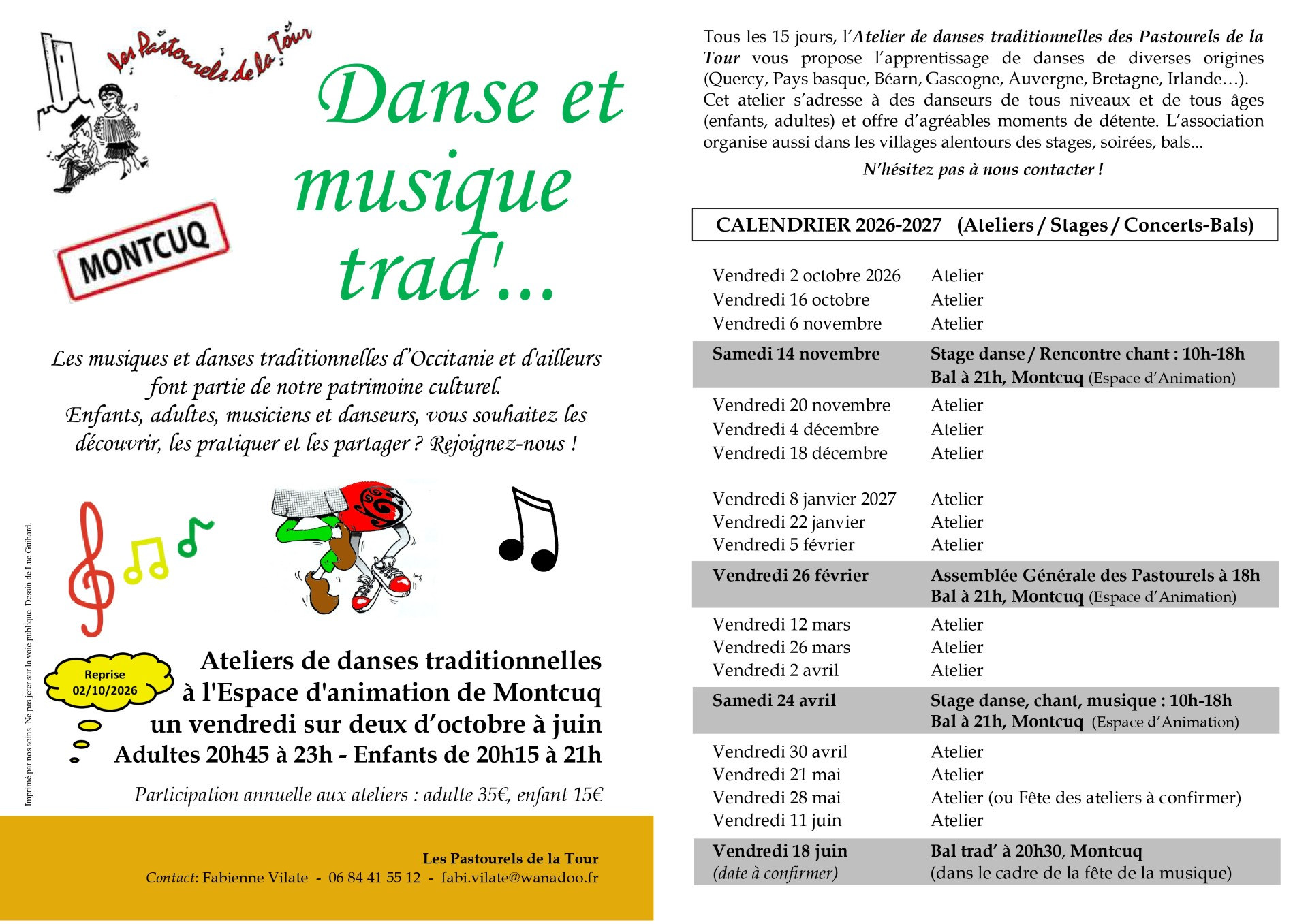 Stages de danse et bal trad