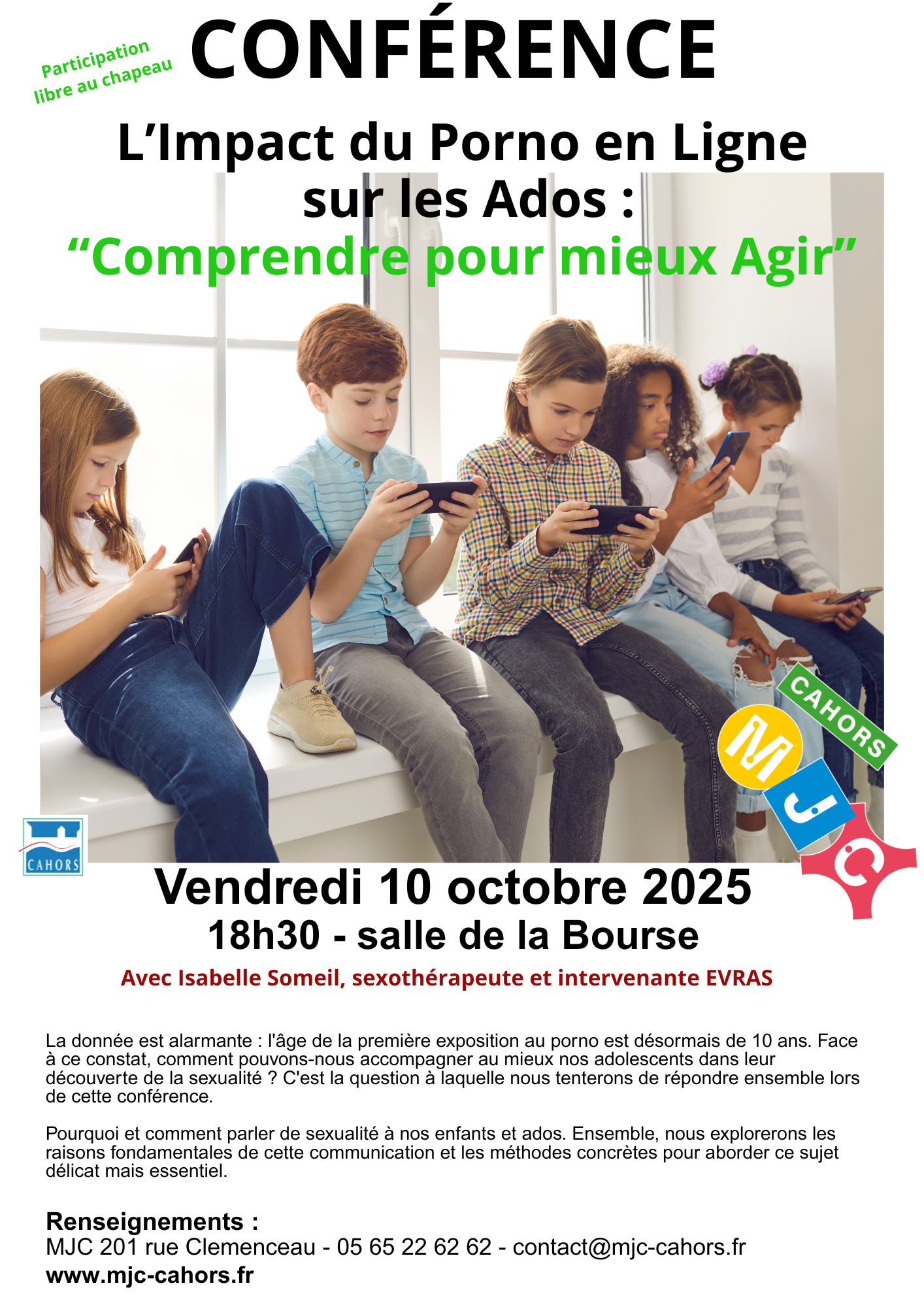 Conférence : L'impact de la pornographie en ligne sur les ados : "Comprendre pour mieux agir"