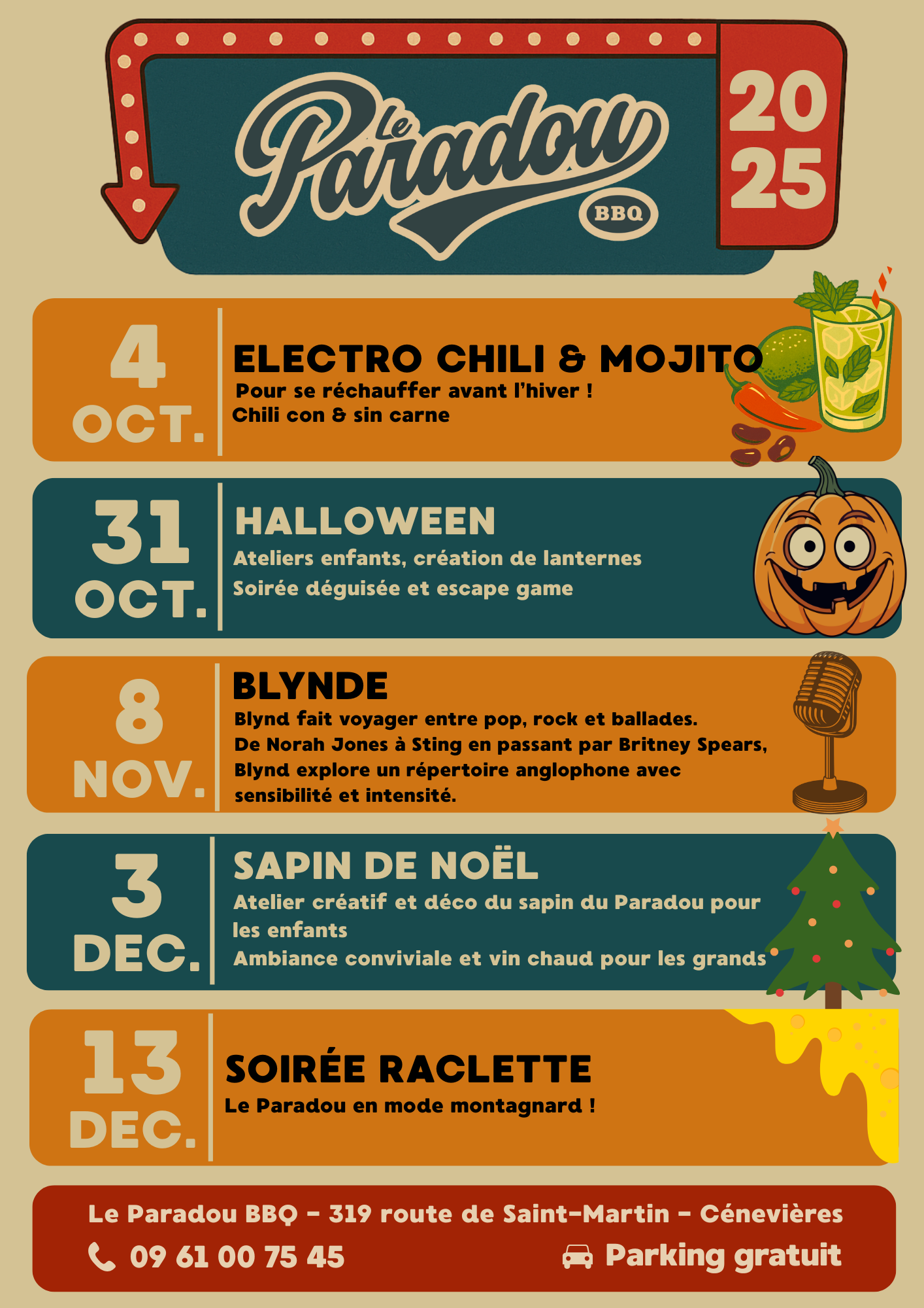 Halloween au Paradou BBQ