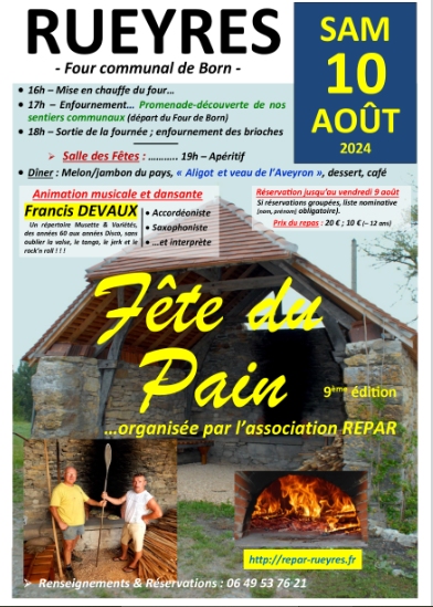 9ème Edition Fête du Pain à Rueyres