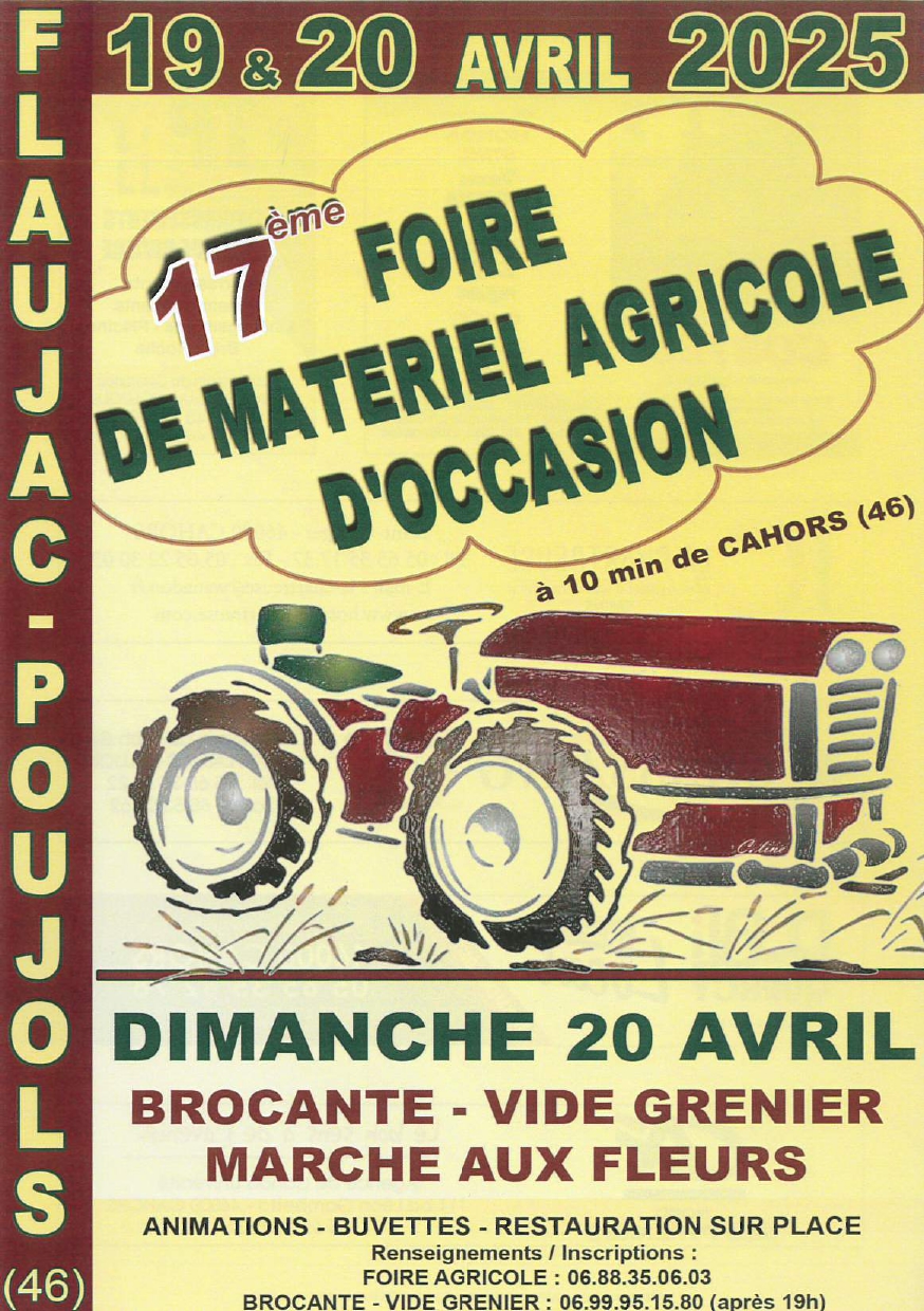 17ème Foire de Matériel Agricole d'Occasion, Brocante, Vide-Grenier, Marché Aux Fleurs