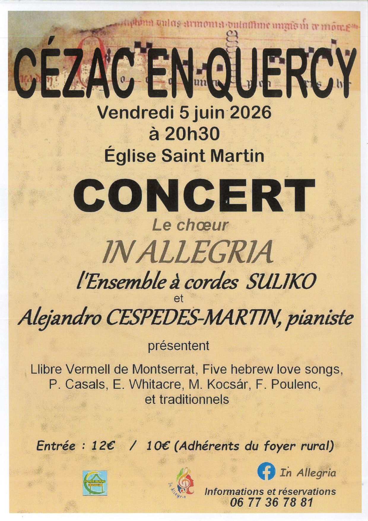 Concert Choeur In Allegria