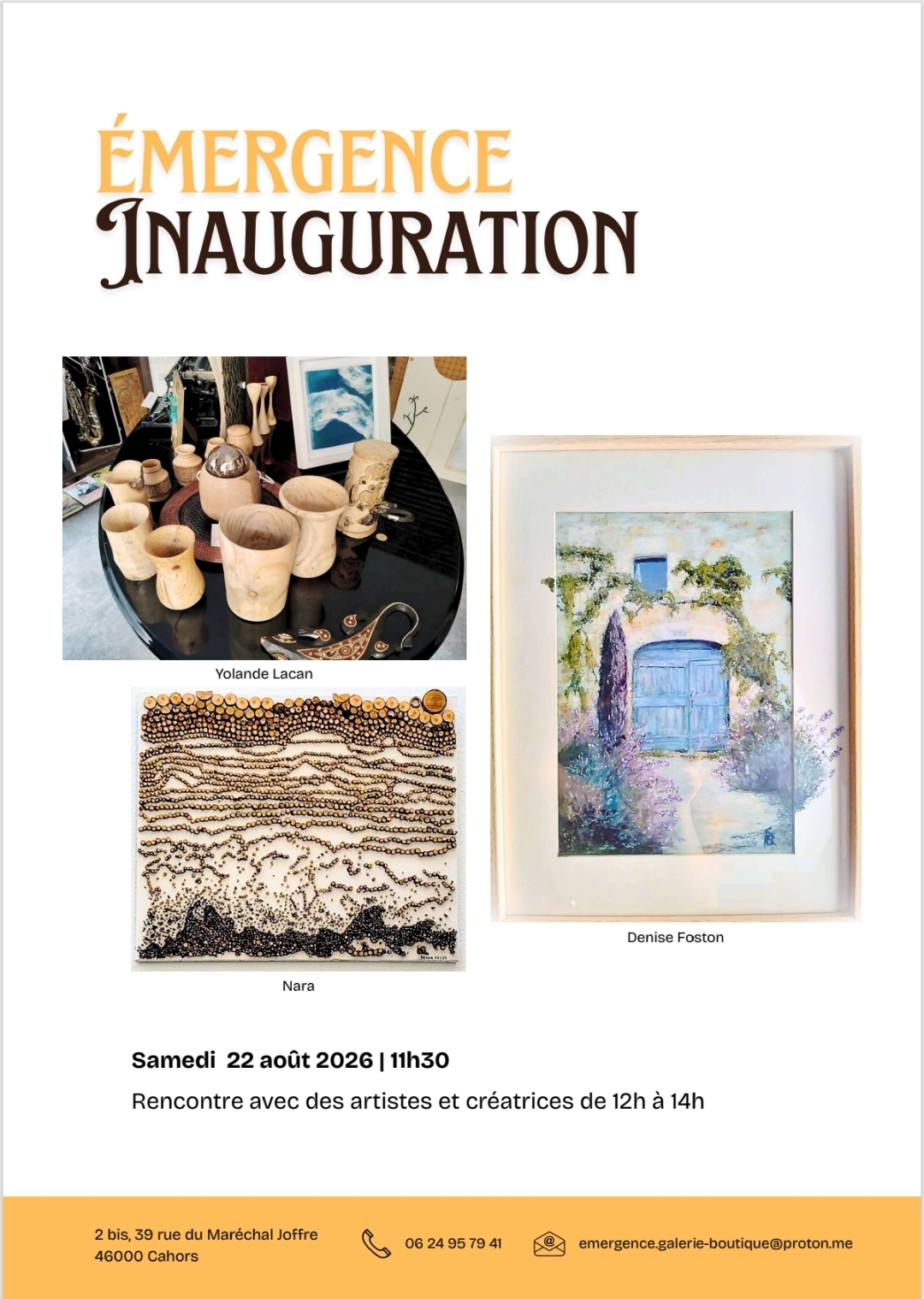 Inauguration Émergence, galerie-boutique