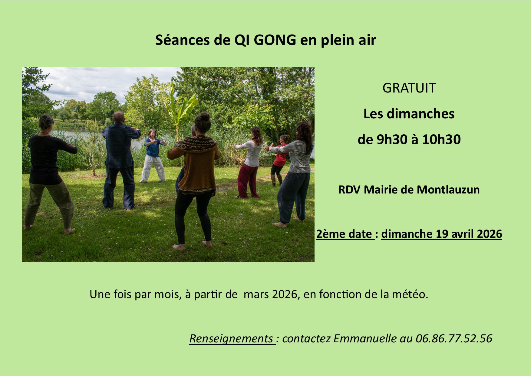 Qi gong en plein air — visuel événement
