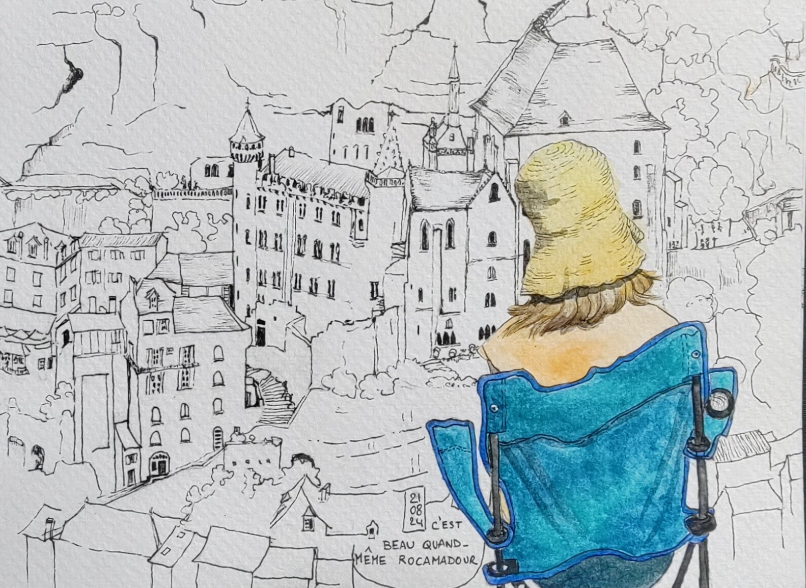 Atelier Croq'balade en Quercy - Stage Carnet de Voyage, Rocamadour - photo 3