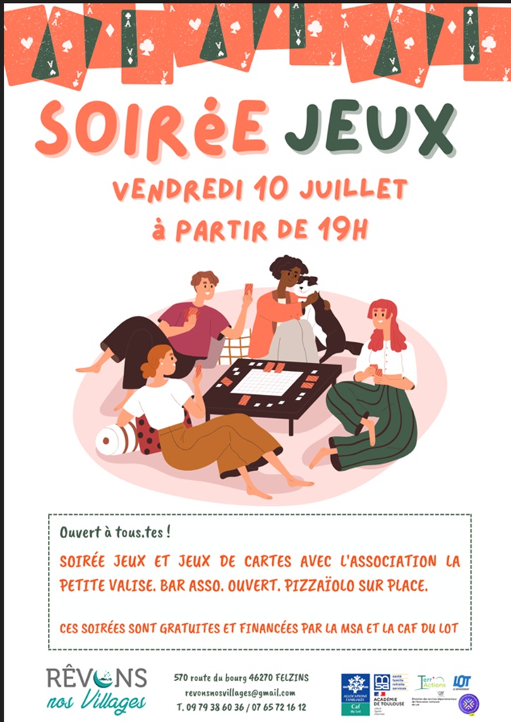 Soirée jeux à Felzins