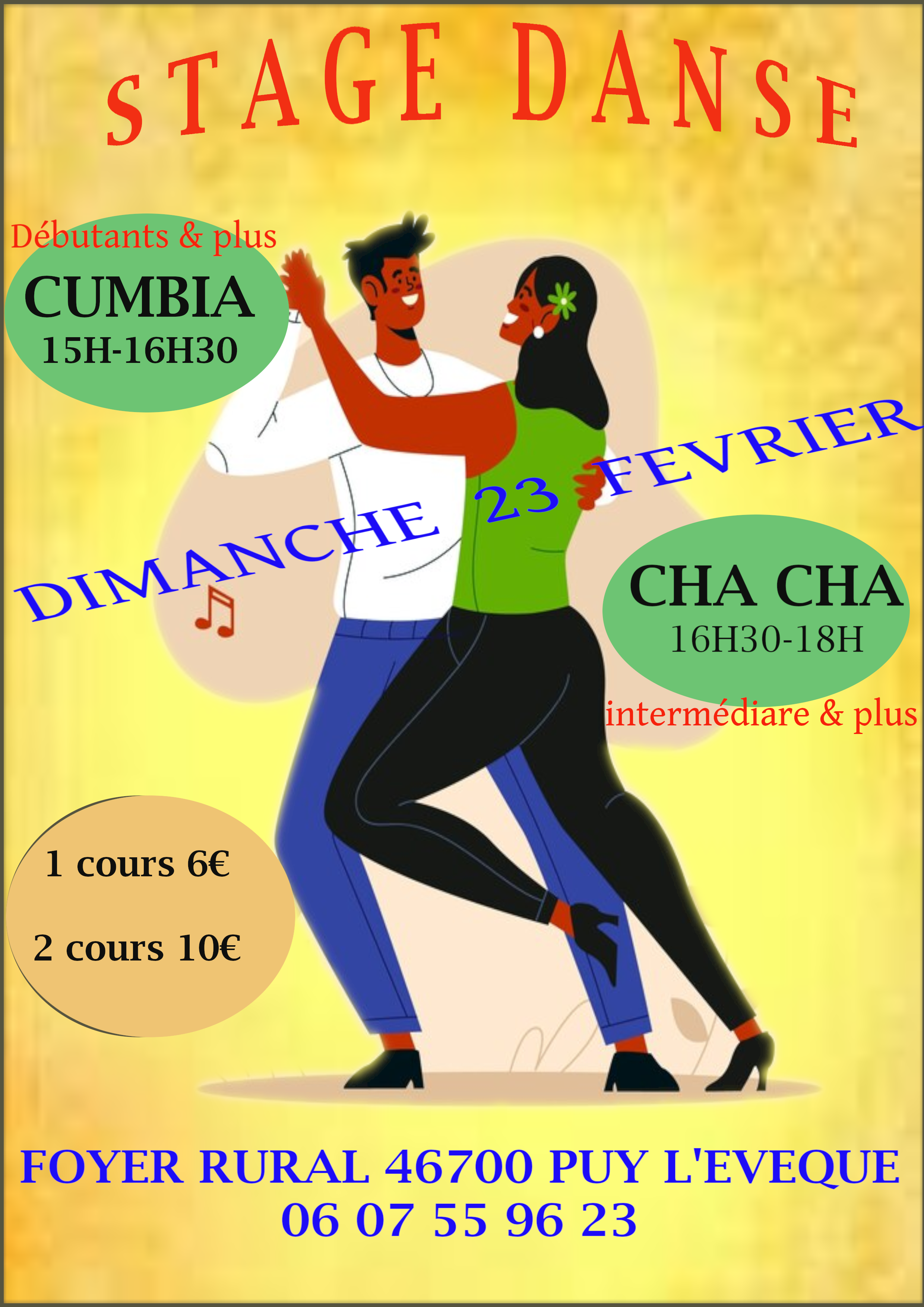 Stage de danse Cumbia et Cha cha