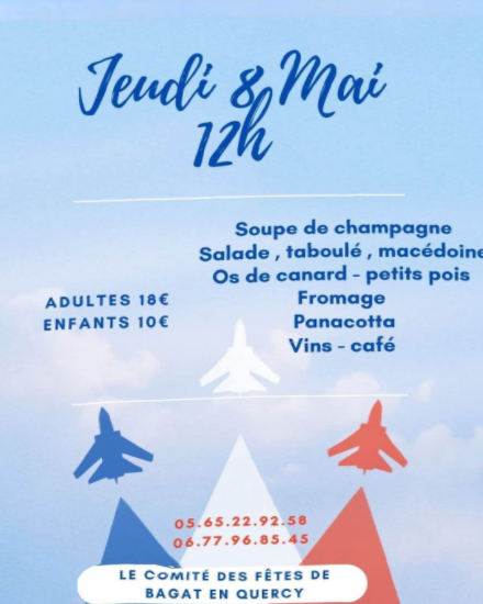 Repas du 8 mai à Bagat-en-Quercy