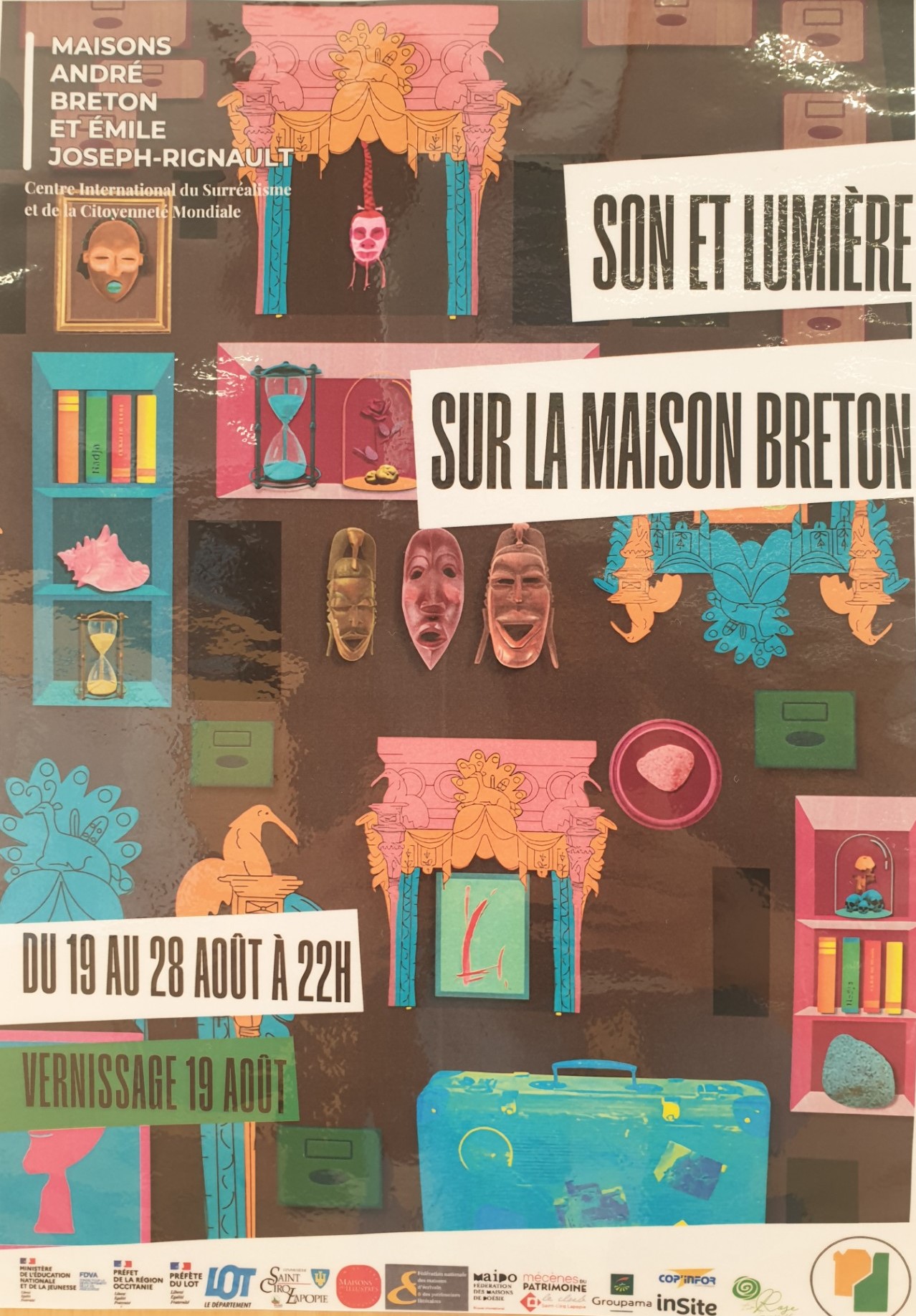 Son et lumière projeté sur la façade de la Maison Breton