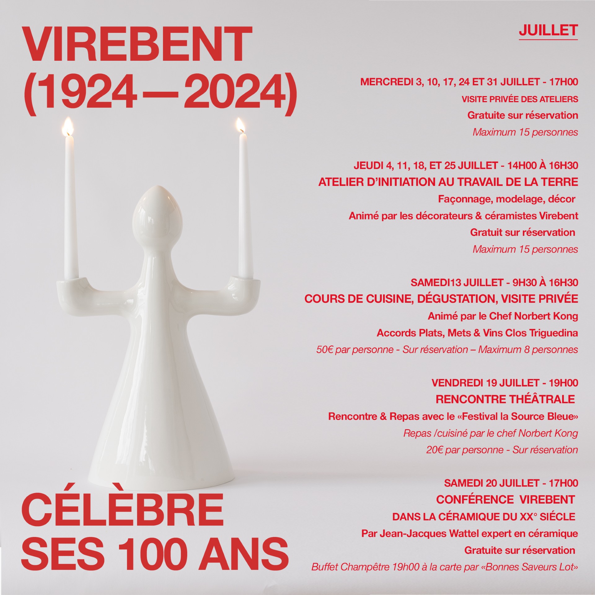 1924 - 2024: Les 100 ans de Virebent: Décor sur céramique, Puy-l'Évêque - photo 3