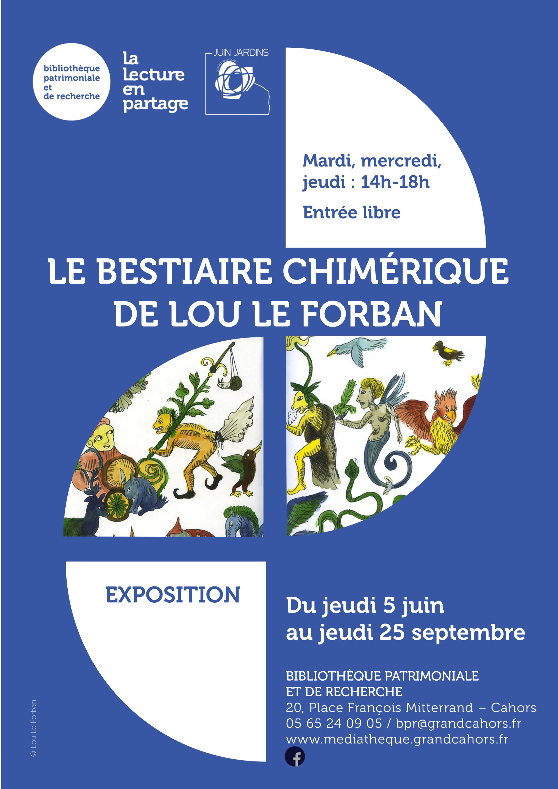 Exposition "Le Bestiaire Chimérique" de Lou Le Forban
