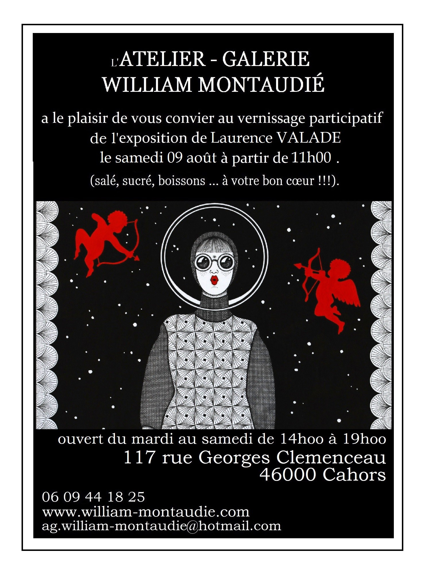 Exposition de Laurence Valade à l'atelier-galerie William Montaudié