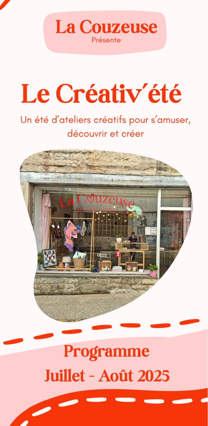 Créativ'été - ateliers créatifs en août chez La Couzeuse