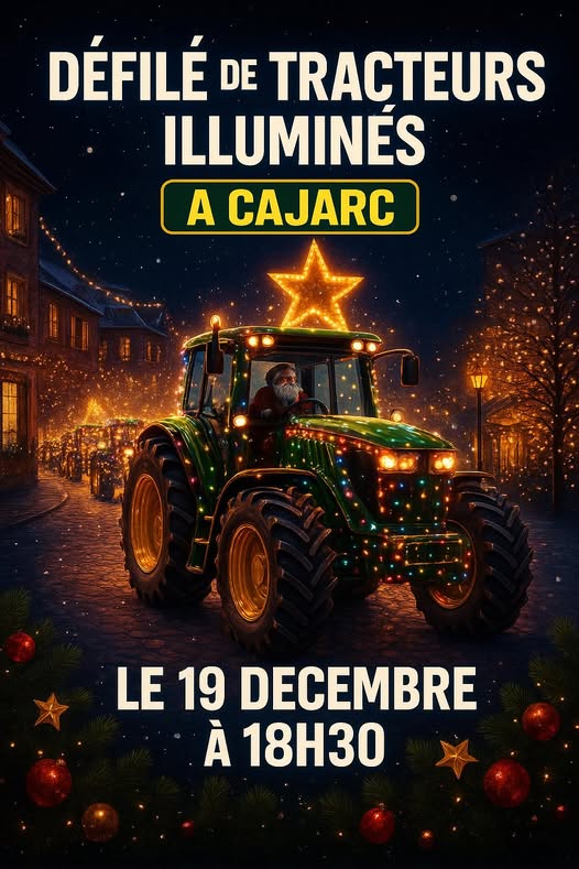 Parade de tracteurs et soirée festive à Cajarc