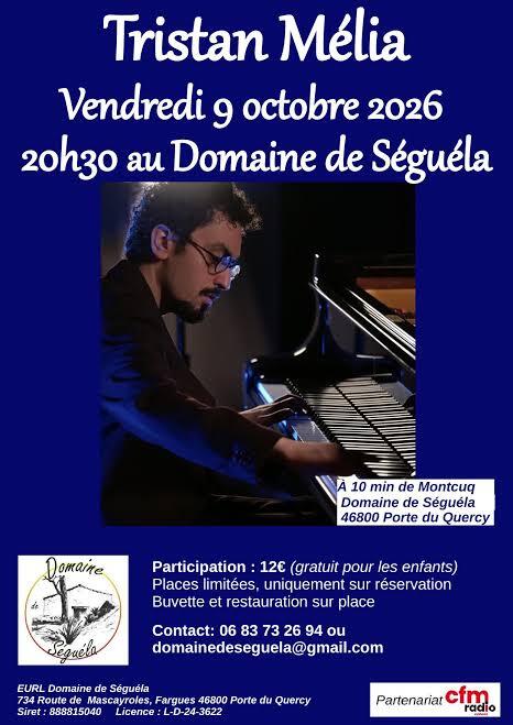 Concert de jazz : Tristan Mélia au Domaine de Séguéla