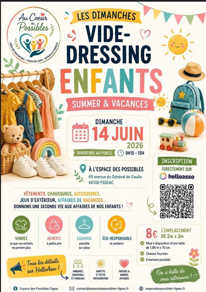 Vide-dressing enfants summer et vacances à Figeac
