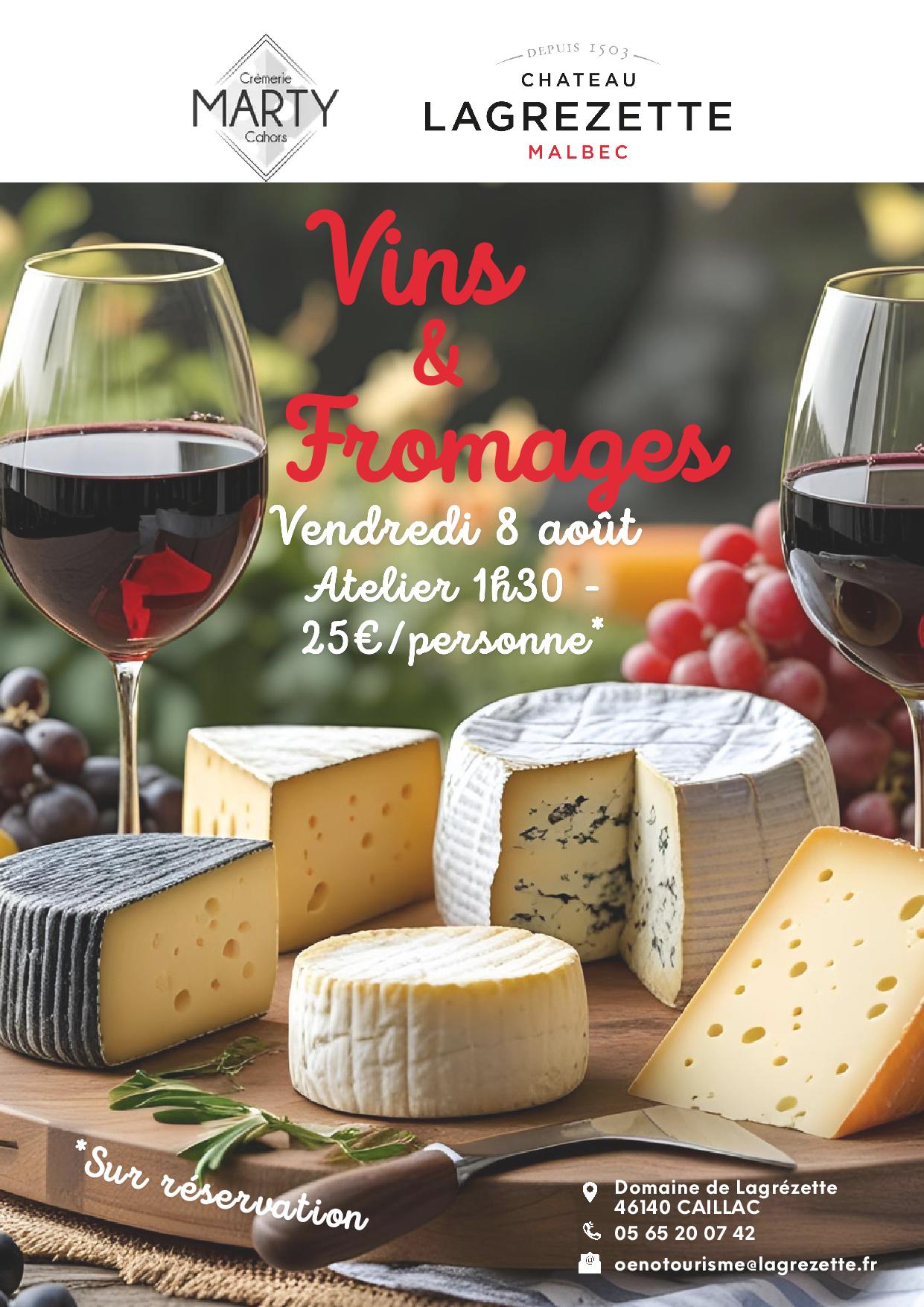 Vins et fromages au château Lagrézette