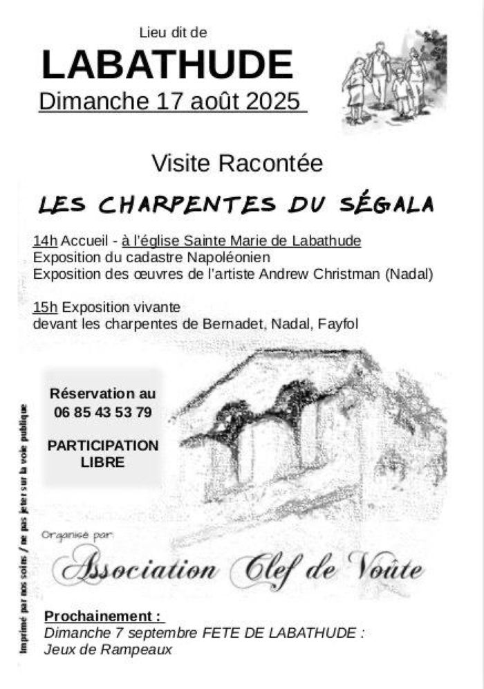 Visite racontée à Labathude : les charpentes du Ségala